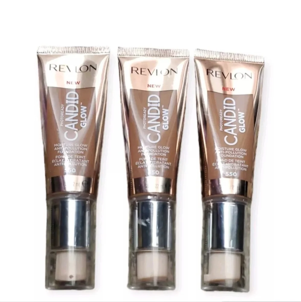 (3) Revlon Candid Moisture Glow Anti-Pollution Foundation Mocha 550
